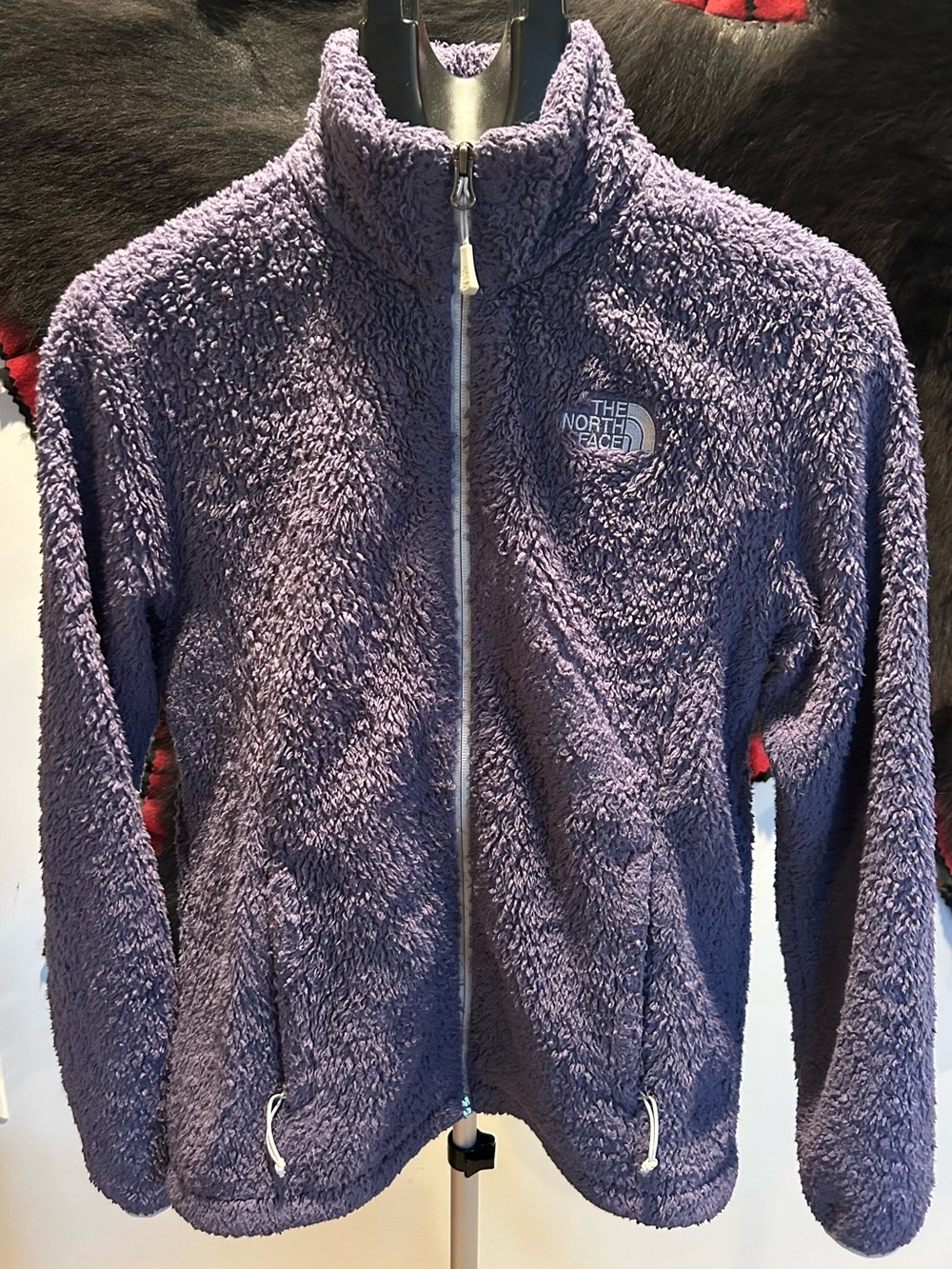 The North Face Women's Plush Pile Full-Zip Fleece Jacket - Purple Sz M